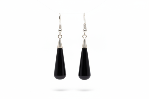 Aretes Jade Negro Cono